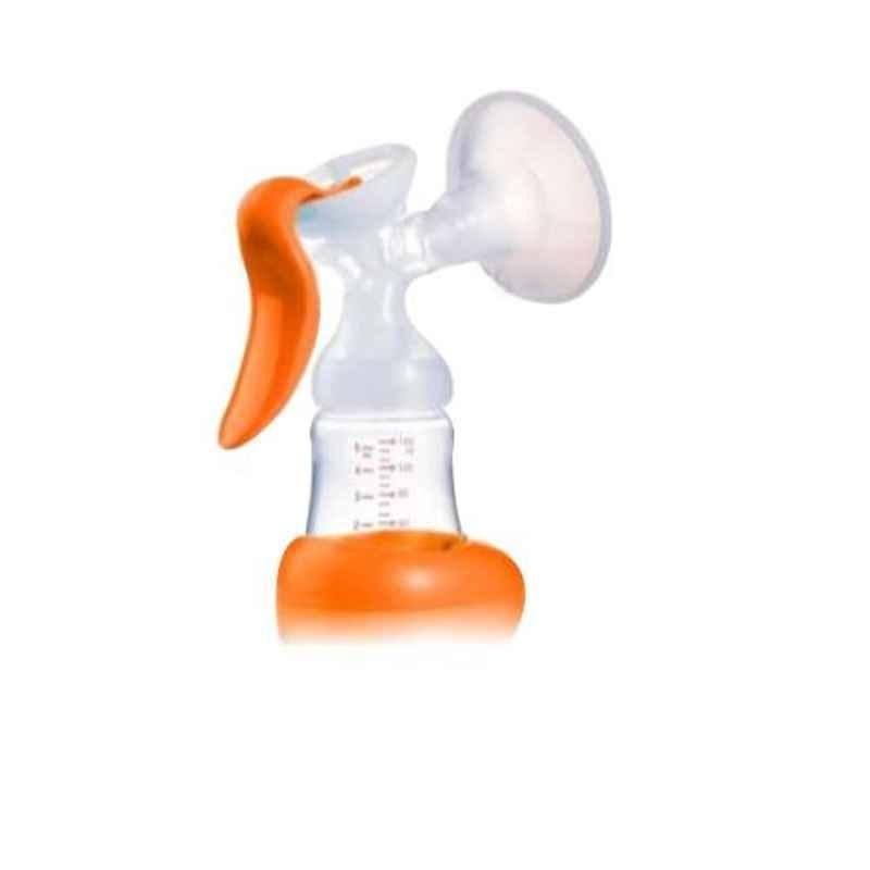 Carent BPA Free Orange & White Manual Breast Pump, LD-101