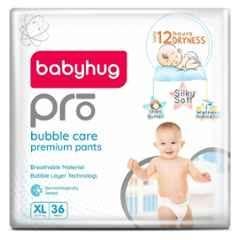 Baby Hug Pro 36 Pcs Bubble Care Premium Diapers Pant Packet, Size: Extra Large