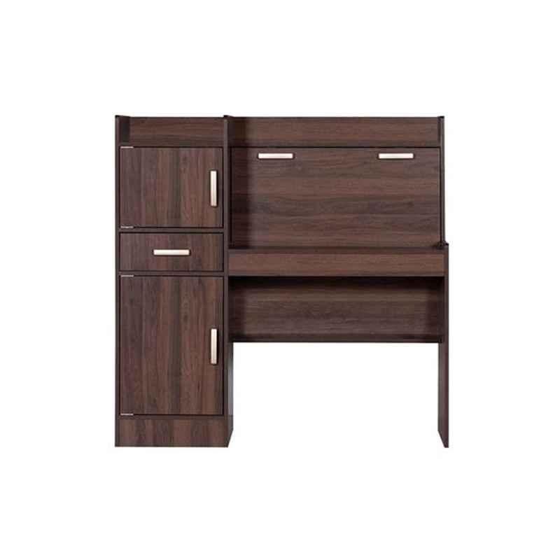 Homebox 114.0x40.0x121.0cm Wood Brown Cooper 1 Drawer Study Desk with 2 Doors, SGYST002WAL