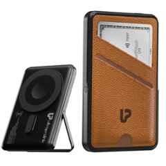 Ultraprolink Juice-Up Swipe 5000mAh 15W Titanium Mag-Safe Power Bank with Stand & Wallet, UM1128TAN