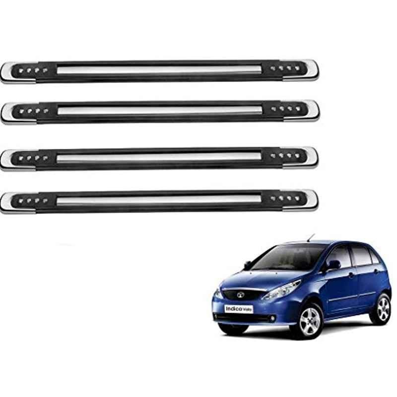 Kozdiko 4 Pcs Designer Black Bumper Protector Set for Tata Indica Vista, Koz-66109