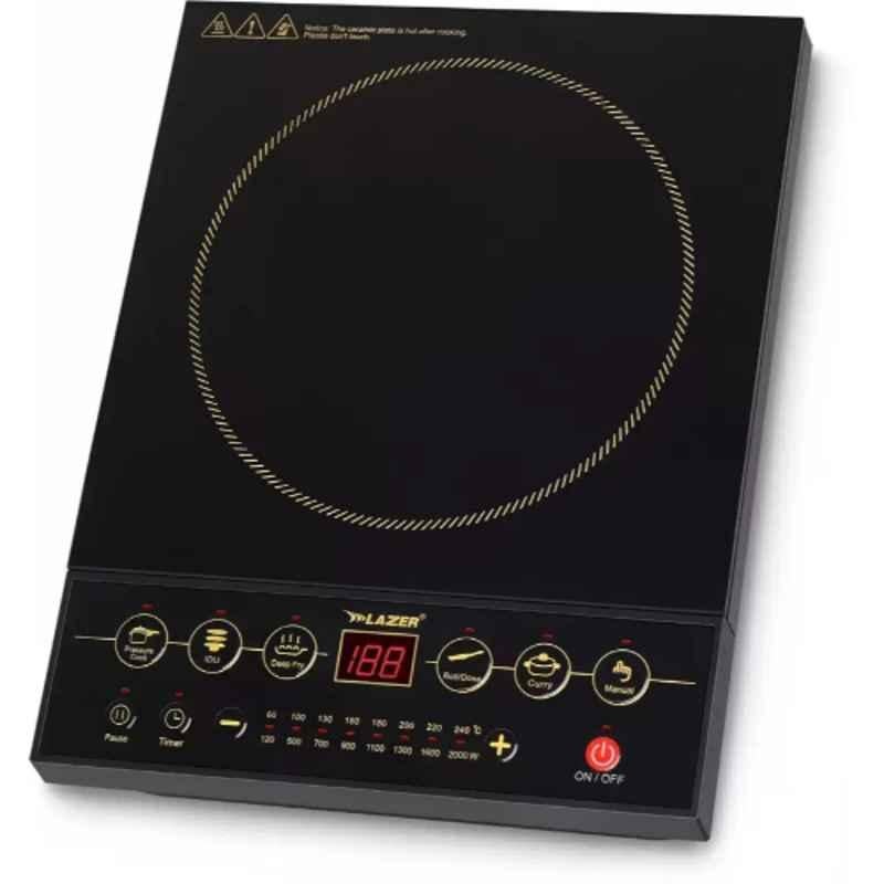 Lazer Stellar 2000W Black Push Button Induction Cooktop, STELLARICBLK