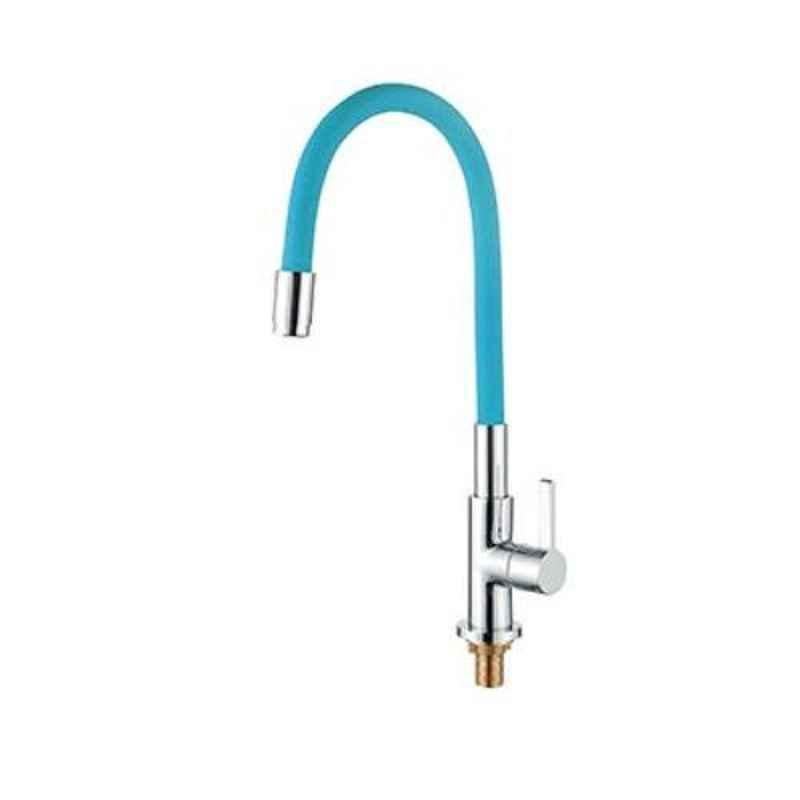 Hindware Stainless Steel Chrome Blue Sink Cock with Flexible Spout, F920024CP