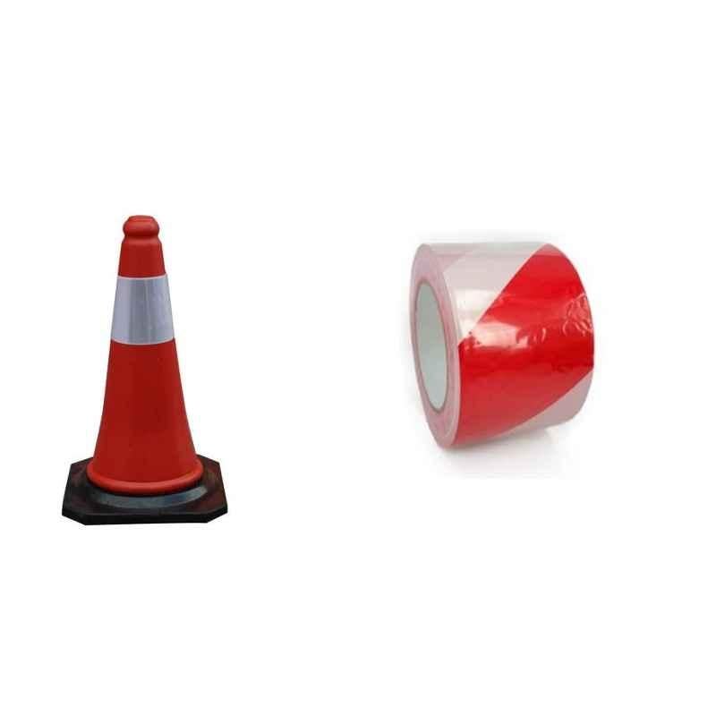 Abbasali 100cm Safety Cone With Warning Tape