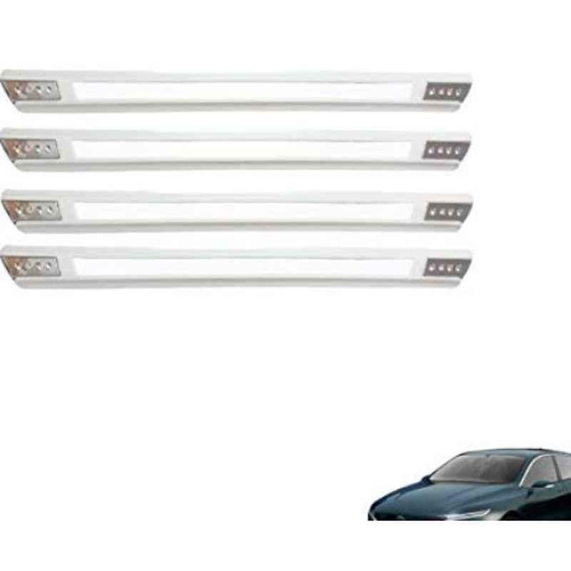 Kozdiko 4 Pcs Designer White Dotted Bumper Protector Set for Tata Evision