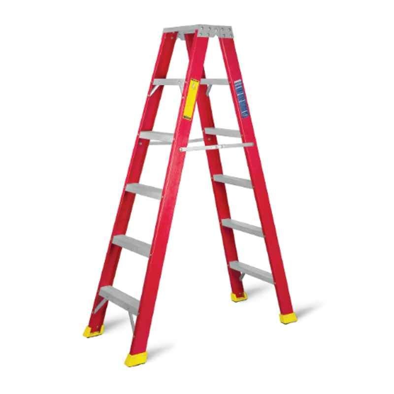 Topman 7 Step Fiber Glass Double Sided Ladder, FRPDS7