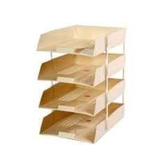 Omega Assorted 4 Tier Office Tray with Riser, 1718PP (Pack of 3)