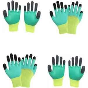 SSWW Light Green with Green Latex Foam Coated Gloves, Size: M (Pack of 220)