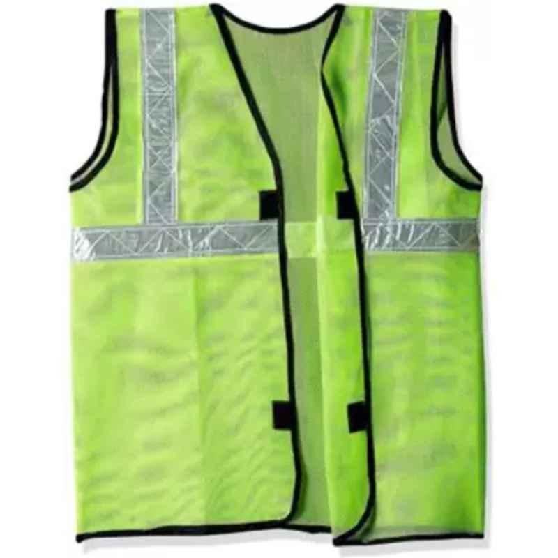 Laxmi Green Polyester Safety Jacket, AZSJGR50 (Pack of 50)