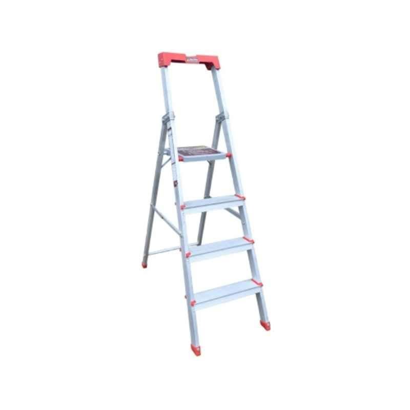 EMAC Prime 4 Step Aluminium Ladder wIth Tools Tray & 3.2 inch Wide Anti Skid Step, EMAC-PRIME-4