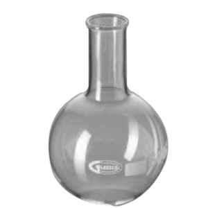 Glassco 2000ml White Printing 3.3 Boro Glass Boiling & Round Bottom Flask with Narrow Neck, 233.202.06 (Pack of 6)