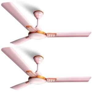 Longway Wave 50W Rusty Pink Ultra High Speed 3 Blade Ceiling Fan, Sweep: 1200 mm (Pack of 2)