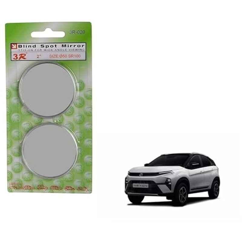 Kozdiko 2 Pcs 3R Round Convex Blind Spot Mirror Set for Tata Nexon Facelift (2023 Present)