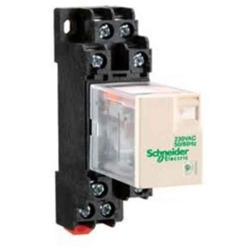 Schneider 3A 12 VDC Plug-in Miniature Relay with LED, RXM4LB2JD