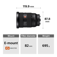 Sony SEL2470GM2 24-70mm F2.8 Full Frame E Mount Standard Zoom Camera Lens, SEL2470GM2/Q SYX