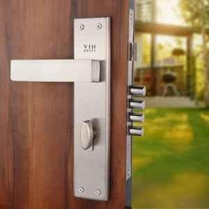 VIN KRAFT 10 inch 60mm Stainless Steel Satin Mortise Door Lock Handle Set with 3 Keys, VK003-10CY-OSK