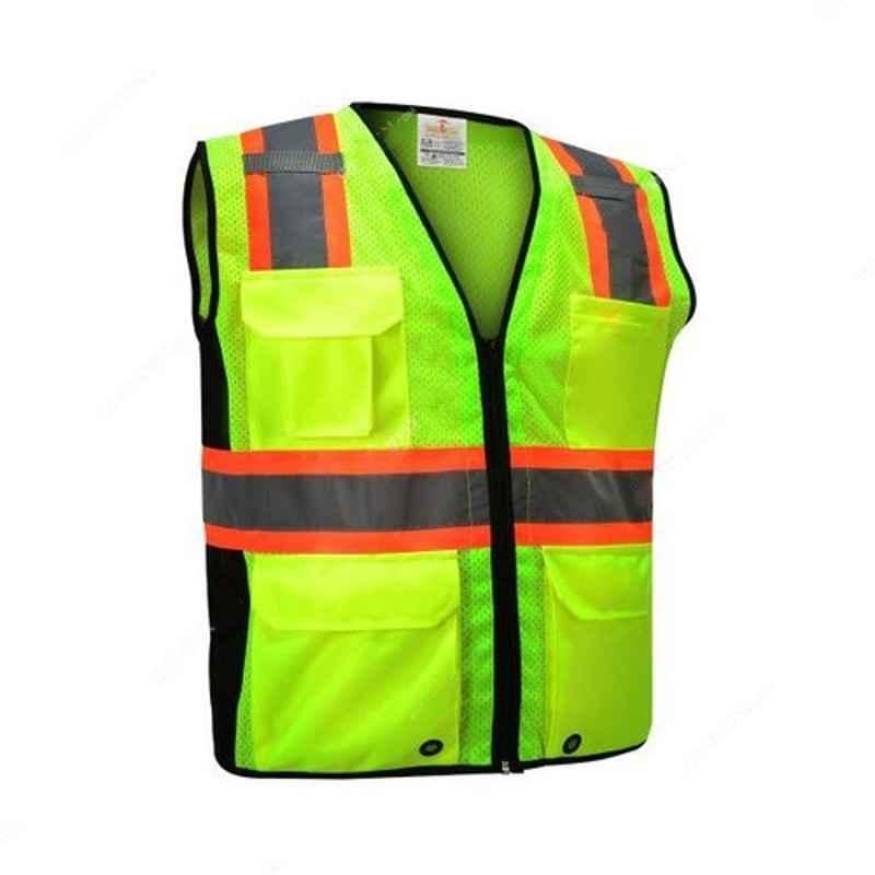 Empiral Glow E108072807 Mesh Yellow Safety Vest, Size: 4XL