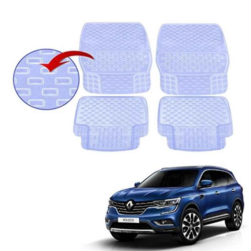 Kozdiko 93043 4 Pcs Rubber & PVC Clear Car Floor Mat Set for Renault Koleos