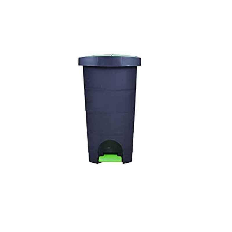 60L ABS Black & Green Pedal Type Trash Can