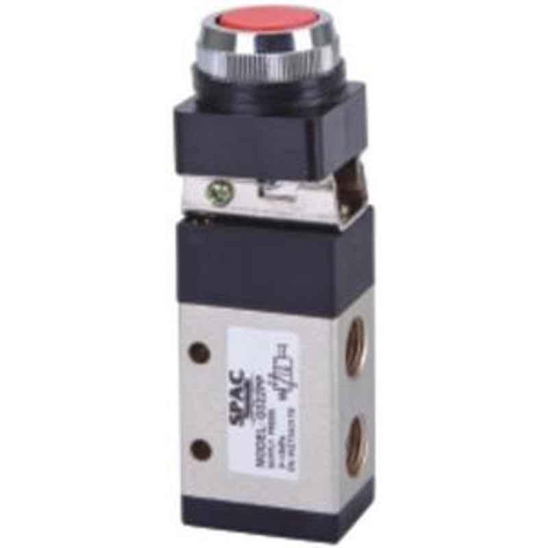 Spac 1/4" 3/2 Way Push Button Valve G322PP