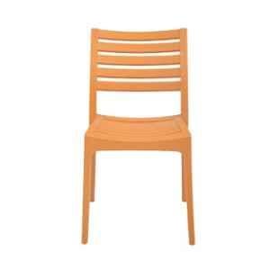 Supreme Omega Plastic Amber Gold Chair without Arm (Pack of 2)