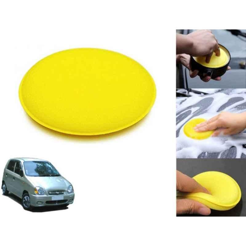 Auto Pearl Polyurethane Beige Washing & Waxing Polish Foam Sponge for Santro 1998-2006