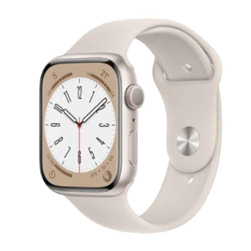 Apple iWatch Series 8 41mm Starlight Aluminium Case GPS & Cellular Smart Watch, MNJC3AE-8-CE