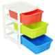 Aristo 31.5x27.5x40.5cm Multicolour Plastic Chest Storage Organizer with 3 Drawers