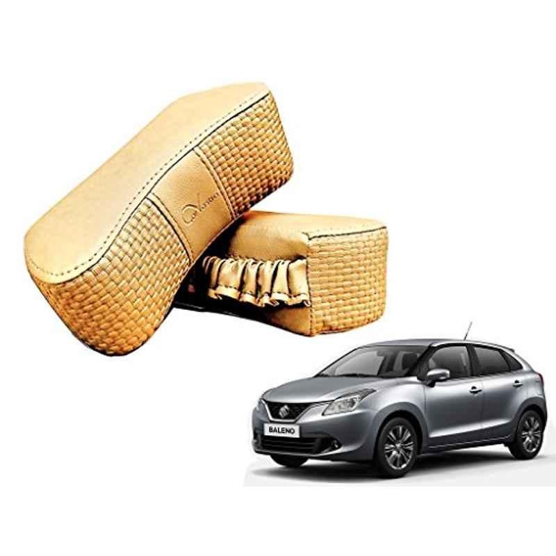Kozdiko 2 Pcs Memory Foam Beige Luxurious Neck Rest Set for Maruti Baleno, koz_27526