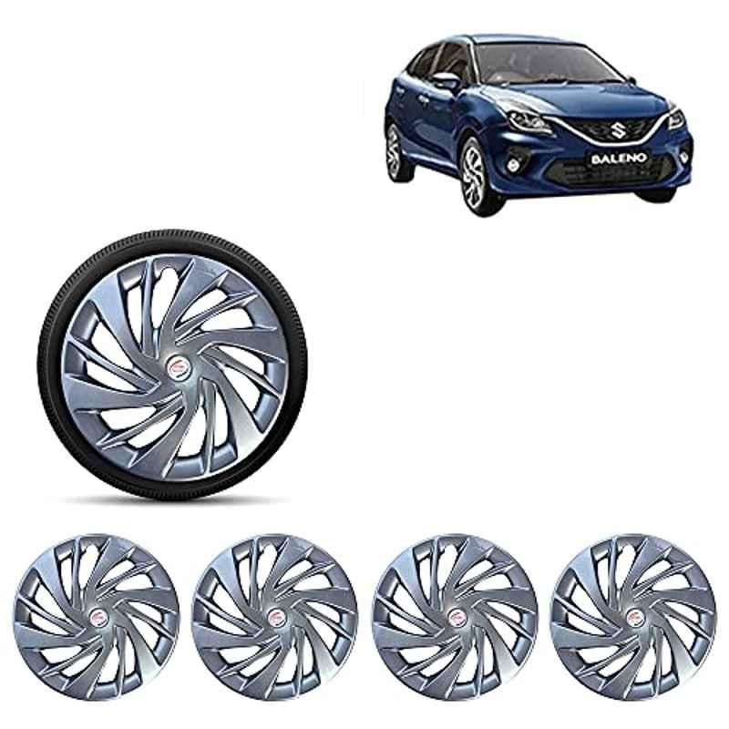 Auto Pearl 4 Pcs 15 inch ABS Silver Car Wheel Cover Set for Maruti Suzuki Baleno 2020