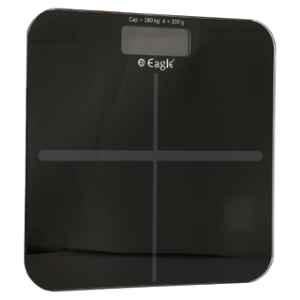 Eagle 180kg Electronic Glass LCD Personal Weighing Scale, EEP-1100A-BK (Pack of 5)