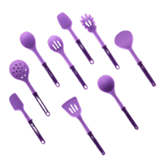 Amour Set Of Five Pink And Rose Gold Silicone Mini Kitchen Utensil Set,  Size: Standard, 5