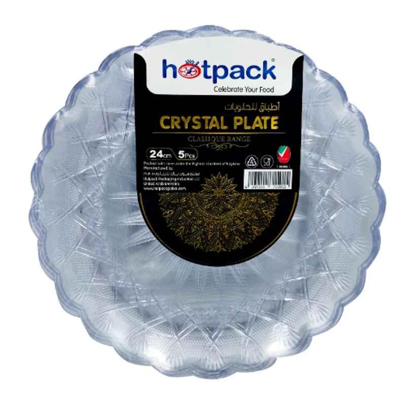 Hotpack 5Pcs 24cm Crystal Plate Set, HSMCP24
