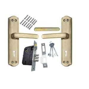 Ojass 7 inch 65mm Alloy Steel Antique Brass Finish Mortise Door Lock Set with 3 Keys, BML03BL+S05MAB1