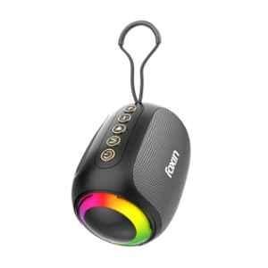Foxin Spark 10W Black Portable Mini Bluetooth Speaker with 4hrs Playtime, RGB Light & Multi-Play Modes
