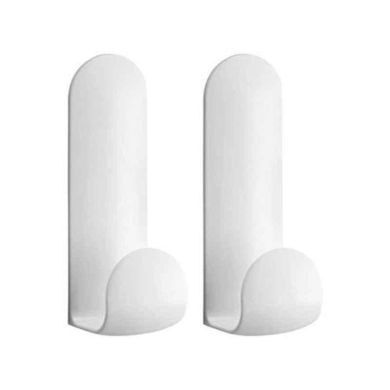 Interdesign White Self Adhesive Hook, 127643AC (Pack of 2)