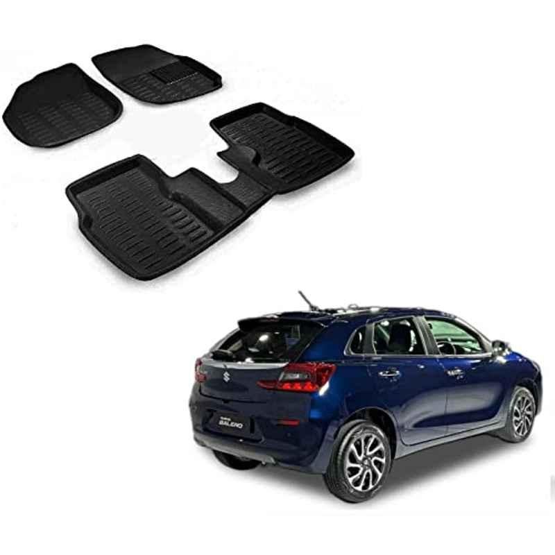 Kozdiko 3D Black Car Foot Mat Set for Maruti Suzuki Baleno New 2022, MMATUUNG_8