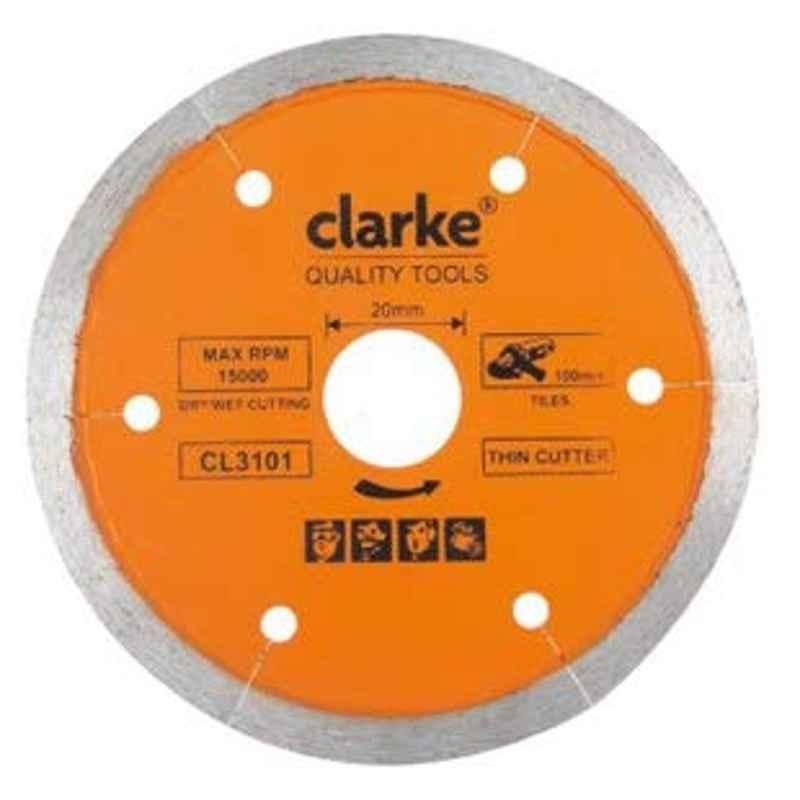 Clarke Thin Tile Cutting Blade-4x20mm Teethx16mm Bore Dia With 7mm Reduction Ring