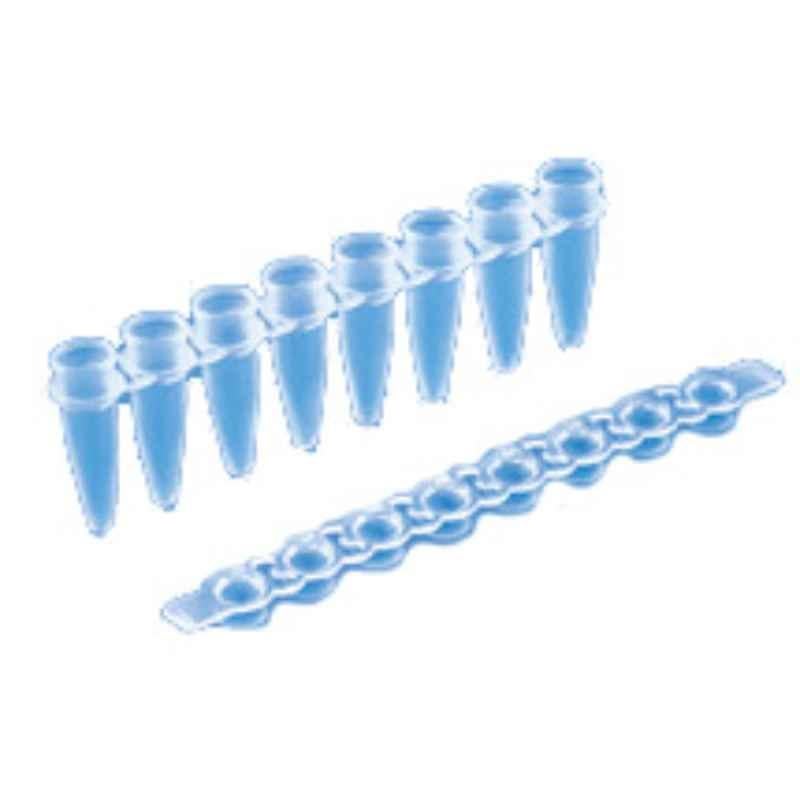 Tarsons 125 Pcs 0.2ml Polypropylene Maxiamp Tube Strips with Cap Set, 610060