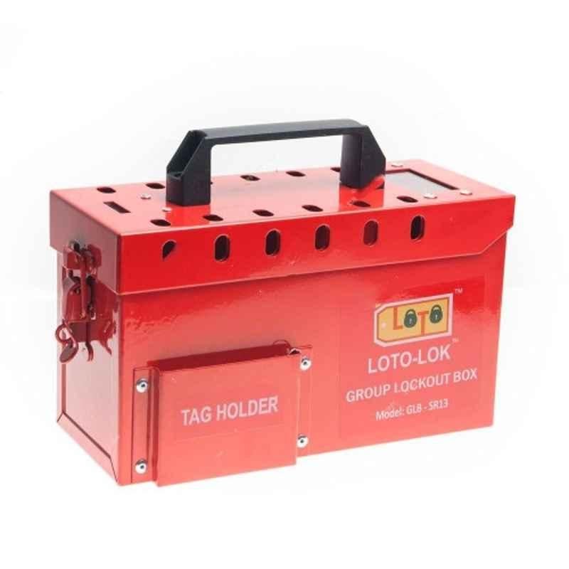 Loto-Lok 255x105mm Steel Red Group Lock Box, GLB-SR13