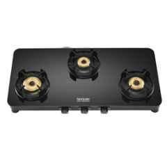 Hindware Alverio 3B AI Glass Top Cooktop with 3 Brass Burner & Automatic Ignition, CT 100194