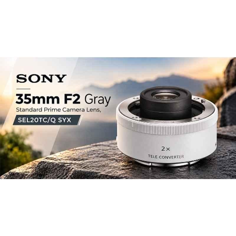 Sony SEL20TC 35mm F2 Gray Standard Prime Camera Lens, SEL20TC/Q SYX