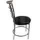 RW Rest Well RW-158 Leatherette Black Ergonomic Dining Chair with Steel Chrome Finish (Pack of 2)