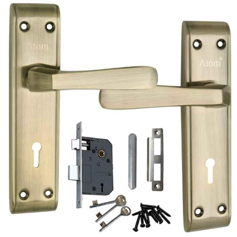 Buy Atom inch Brass Antique Finish Mortise Door Handle Set with Lock Body  Online At Price ₹1009