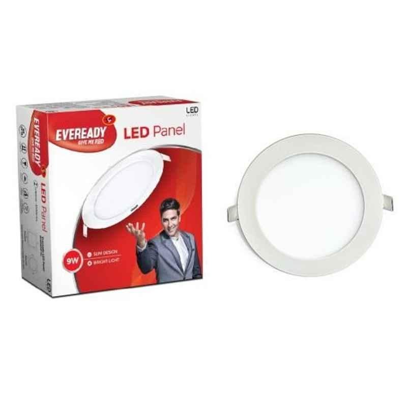 Eveready 9W Ultra-Slim Aluminium Round LED Panel Light, 6P36I38RB09