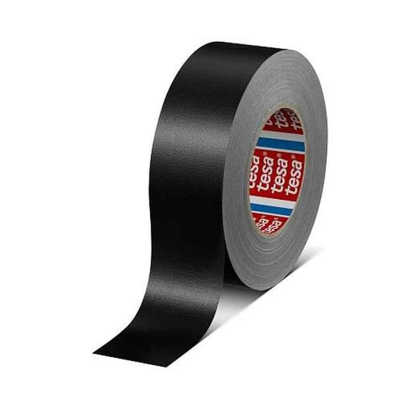 Tesa Uncoated Cloth Tape, 4541, Natural Rubber, 50 mmx50 m, Black