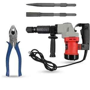 Hillgrove 1200W Demolition Hammer Concrete Breaker with 2 Bits & 8 inch Plier, HGCM1379