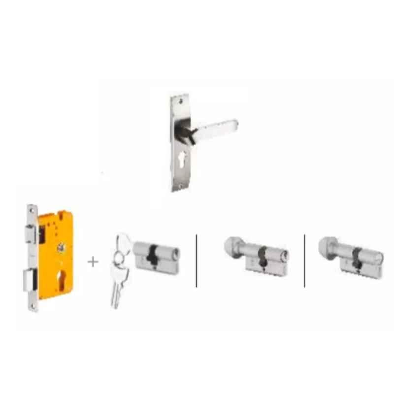 Dorset Hale HL HALE 190mm Zinc SC Finish Lock Set with Coin & 70mm Knob Cylinder (Pack of 2)