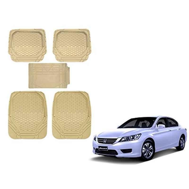 Kozdiko 5 Pcs 8855TW Beige Car Foot Mat Set for Honda Accord, koz_42879