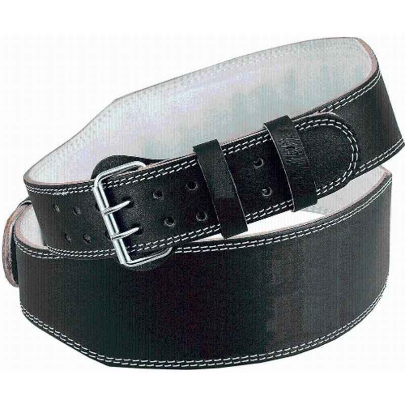 QUIT-X 4 inch Black Single Prong Weight Lifting Belt for Powerlifting with 10mm Thickness, Size: Free